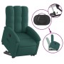 Sillón reclinable elevable tela verde oscuro en Sillones | Comprar online en Foru.es