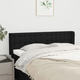 Kopfteil aus schwarzem Stoff, 147 x 16 x 78/88 cm von , Kopf- und Fußteile - Ref: Foro24-3119202, Preis: 65,01 €, Rabatt: %