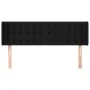Kopfteil aus schwarzem Stoff, 147 x 16 x 78/88 cm von , Kopf- und Fußteile - Ref: Foro24-3119202, Preis: 65,01 €, Rabatt: %