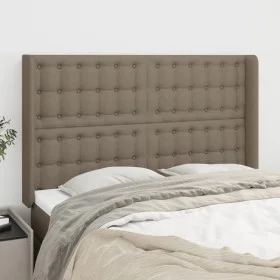 Cabecero con orejas de tela gris taupe 147x16x118/128 cm de , Cabeceros y pies de cama - Ref: Foro24-3120016, Precio: 114,94 ...