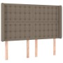 Cabecero con orejas de tela gris taupe 147x16x118/128 cm de , Cabeceros y pies de cama - Ref: Foro24-3120016, Precio: 117,67 ...