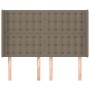 Cabecero con orejas de tela gris taupe 147x16x118/128 cm de , Cabeceros y pies de cama - Ref: Foro24-3120016, Precio: 117,67 ...