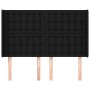 Cabecero con orejas de tela negro 147x16x118/128 cm de , Cabeceros y pies de cama - Ref: Foro24-3120014, Precio: 129,09 €, De...