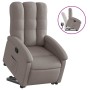 Sillón reclinable elevable tela gris taupe en Sillones | Comprar online en Foru.es