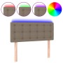 Cabecero con LED de tela gris taupe 90x5x78/88 cm de , Cabeceros y pies de cama - Ref: Foro24-3122032, Precio: 51,97 €, Descu...