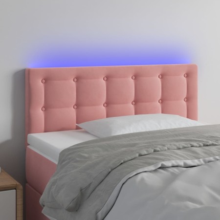 Cabecero con LED de terciopelo rosa 90x5x78/88 cm de , Cabeceros y pies de cama - Ref: Foro24-3122087, Precio: 54,57 €, Descu...