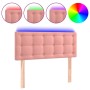 Cabecero con LED de terciopelo rosa 90x5x78/88 cm de , Cabeceros y pies de cama - Ref: Foro24-3122087, Precio: 54,57 €, Descu...