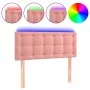 Cabecero con LED de terciopelo rosa 90x5x78/88 cm de , Cabeceros y pies de cama - Ref: Foro24-3122087, Precio: 59,21 €, Descu...