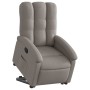 Sillón reclinable elevable tela gris taupe en Sillones | Comprar online en Foru.es