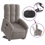 Sillón reclinable elevable tela gris taupe en Sillones | Comprar online en Foru.es