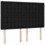 Kopfteil mit LED-Beleuchtung, schwarzer Stoff, 144 x 5 x 118/128 cm von , Kopf- und Fußteile - Ref: Foro24-3122858, Preis: 11...