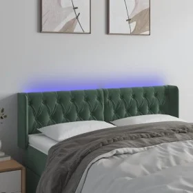 LED-Kopfteil aus dunkelgrünem Samt, 147 x 16 x 78/88 cm von , Kopf- und Fußteile - Ref: Foro24-3123623, Preis: 90,48 €, Rabat...