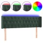 Cabecero con LED de terciopelo verde oscuro 147x16x78/88 cm de , Cabeceros y pies de cama - Ref: Foro24-3123623, Precio: 91,7...