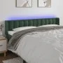 Dark green velvet headboard with LED 203x16x78/88 cm by , Headboards and footboards - Ref: Foro24-3123739, Price: 89,06 €, Di...