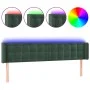 Dark green velvet headboard with LED 203x16x78/88 cm by , Headboards and footboards - Ref: Foro24-3123739, Price: 89,06 €, Di...