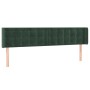 Cabecero con LED de terciopelo verde oscuro 203x16x78/88 cm de , Cabeceros y pies de cama - Ref: Foro24-3123739, Precio: 91,1...