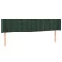 Dark green velvet headboard with LED 203x16x78/88 cm by , Headboards and footboards - Ref: Foro24-3123739, Price: 89,06 €, Di...