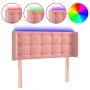 Rosa Samtkopfteil mit LED 83x16x78/88 cm von , Kopf- und Fußteile - Ref: Foro24-3123705, Preis: 56,46 €, Rabatt: %