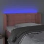 Pink velvet headboard with LED 83x16x78/88 cm by , Headboards and footboards - Ref: Foro24-3123705, Price: 56,46 €, Discount: %