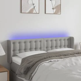 Light gray fabric headboard with LED 147x16x78/88 cm by , Headboards and footboards - Ref: Foro24-3123668, Price: 69,70 €, Di...