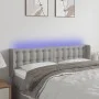 Light gray fabric headboard with LED 147x16x78/88 cm by , Headboards and footboards - Ref: Foro24-3123668, Price: 69,70 €, Di...