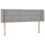 Light gray fabric headboard with LED 147x16x78/88 cm by , Headboards and footboards - Ref: Foro24-3123668, Price: 69,70 €, Di...
