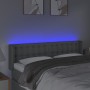Cabecero con LED de tela gris claro 147x16x78/88 cm de , Cabeceros y pies de cama - Ref: Foro24-3123668, Precio: 71,70 €, Des...