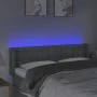 Light gray fabric headboard with LED 147x16x78/88 cm by , Headboards and footboards - Ref: Foro24-3123668, Price: 69,70 €, Di...