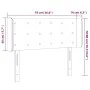 Kopfteil mit LED aus taupegrauem Stoff 93x16x78/88 cm von , Kopf- und Fußteile - Ref: Foro24-3123656, Preis: 62,81 €, Rabatt: %