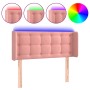 Cabecero con LED de terciopelo rosa 103x16x78/88 cm de , Cabeceros y pies de cama - Ref: Foro24-3123711, Precio: 66,38 €, Des...
