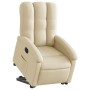Sillón reclinable elevable de tela color crema en Sillones | Comprar online en Foru.es