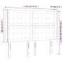 Cabecero con LED de tela color crema 147x16x118/128 cm de , Cabeceros y pies de cama - Ref: Foro24-3124485, Precio: 140,44 €,...