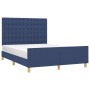 Estructura de cama con cabecero tela gris taupe azul 140x200 cm de , Camas y somieres - Ref: Foro24-3125387, Precio: 214,27 €...