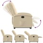 Sillón reclinable elevable de tela color crema en Sillones | Comprar online en Foru.es