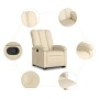 Sillón reclinable elevable de tela color crema en Sillones | Comprar online en Foru.es