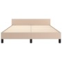 Estructura de cama cabecero cuero sintético capuchino 140x200cm de , Camas y somieres - Ref: Foro24-3125578, Precio: 235,18 €...