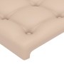 Estructura de cama cabecero cuero sintético capuchino 140x200cm de , Camas y somieres - Ref: Foro24-3125578, Precio: 235,18 €...