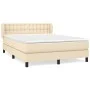 Box spring bed with cream fabric mattress 140x200 cm by , Beds and slatted bases - Ref: Foro24-3126570, Price: 449,83 €, Disc...
