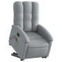 Sillón de masaje reclinable de pie de tela gris claro en Sillones | Comprar online en Foru.es