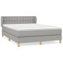 Cama box spring con colchón tela gris claro 140x190 cm de , Camas y somieres - Ref: Foro24-3127117, Precio: 487,46 €, Descuen...