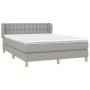 Cama box spring con colchón tela gris claro 140x190 cm de , Camas y somieres - Ref: Foro24-3127117, Precio: 487,46 €, Descuen...