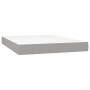Cama box spring con colchón tela gris claro 140x190 cm de , Camas y somieres - Ref: Foro24-3127117, Precio: 487,46 €, Descuen...
