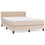 Cama box spring con colchón cuero sintético capuchino 140x200cm de , Camas y somieres - Ref: Foro24-3130786, Precio: 447,35 €...