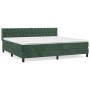 Cama box spring con colchón terciopelo verde oscuro 200x200 cm de , Camas y somieres - Ref: Foro24-3131162, Precio: 658,28 €,...