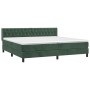 Cama box spring con colchón terciopelo verde oscuro 200x200 cm de , Camas y somieres - Ref: Foro24-3131162, Precio: 658,28 €,...