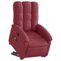Sillón reclinable de masaje elevable tela rojo tinto en Sillones | Comprar online en Foru.es