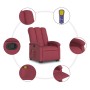 Sillón reclinable de masaje elevable tela rojo tinto en Sillones | Comprar online en Foru.es