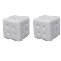 Taburetes cubo blancos de vidaXL, Mesitas de noche - Ref: Foro24-60739, Precio: 74,26 €, Descuento: %