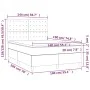 Box spring bed mattress and LED lights black fabric 140x190 cm by , Beds and slatted bases - Ref: Foro24-3135751, Price: 468,...