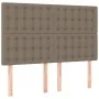 Box spring bed with taupe gray fabric mattress 140x190 cm by , Beds and slatted bases - Ref: Foro24-3136913, Price: 534,63 €,...